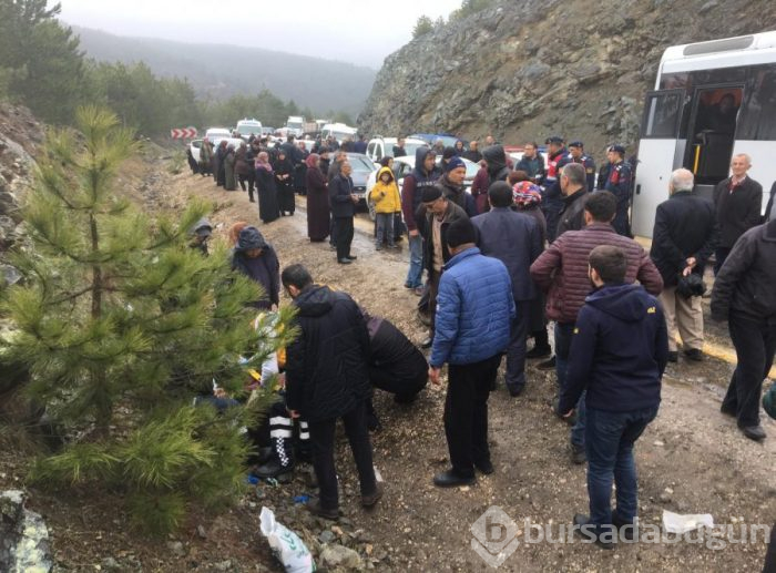 Bursa'da otobüs devrildi!