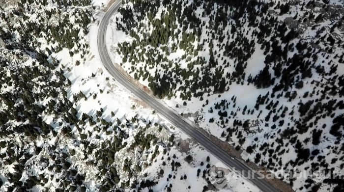 Beyaz gelinlikli Toroslar havadan görüntülendi
