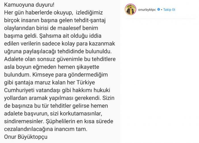 Onur Büyüktopçu'ya şantaj yapan bakın kim çıktı?
