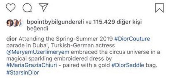 Meryem Uzerli, Dior'un defilesine katılım için 150 bin doları cebe indirdi
