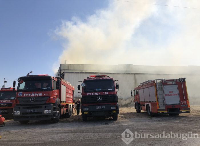 Bursa'da tekstil fabrikasında korkutan yangın	