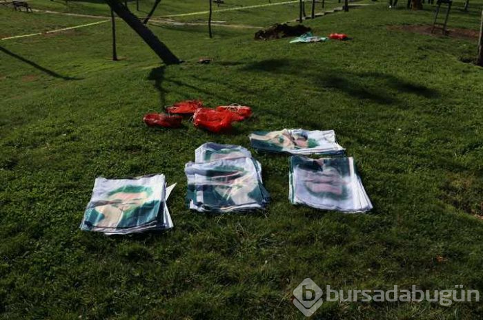 Nevruz alanında toprağa gömülü Öcalan posteri bulundu
