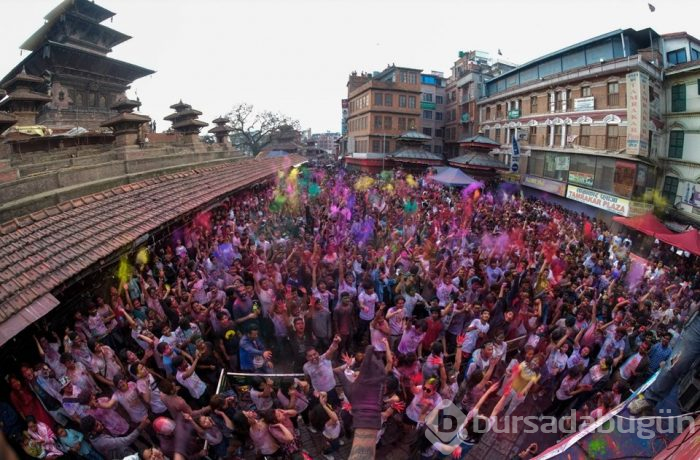 Nepal'de Holi Festivali