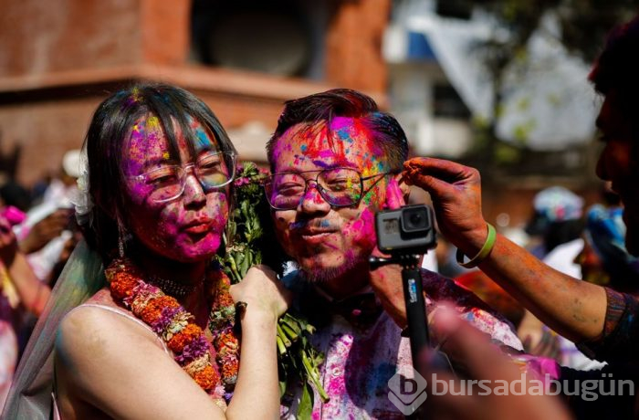 Nepal'de Holi Festivali