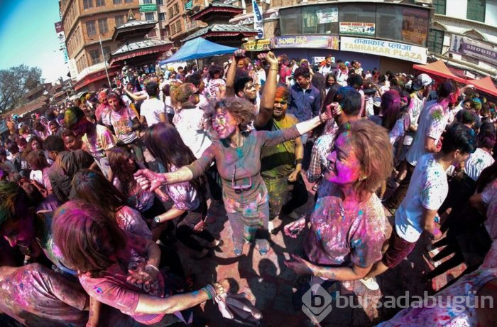 Nepal'de Holi Festivali