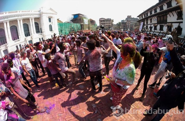 Nepal'de Holi Festivali