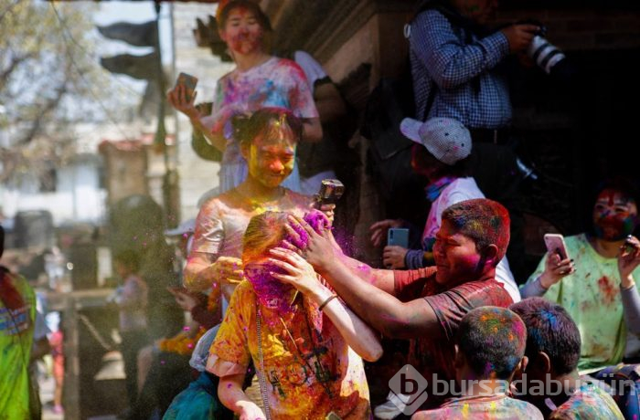 Nepal'de Holi Festivali