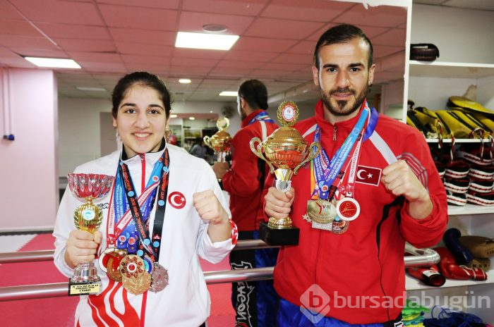 Kick boksta Diyarbakır'ın gururu oldular

