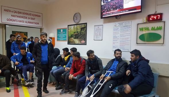Rize'de amatör maçta olay çıktı
