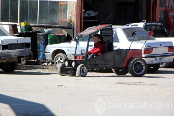 Hurda Malzemelerden 2 Bin 500 Liraya Otomobil Yaptı