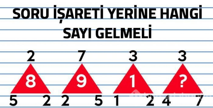 Soru işareti yerine hangi sayı gelmeli? (Zeka testi)
