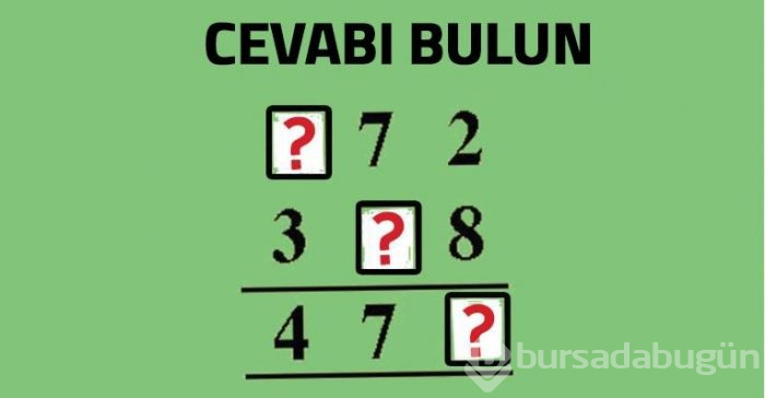 Soru işareti yerine hangi sayı gelmeli? (Zeka testi)