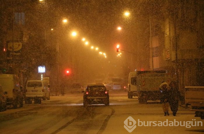 Kars'ta baharda kar yağışı