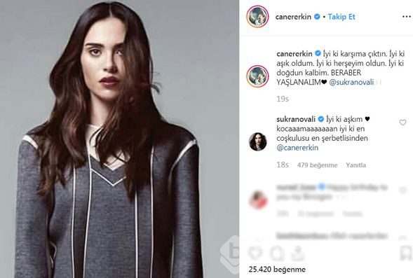 Caner Erkin eşi Şükran Ovalı'nın doğum gününü kutladı
