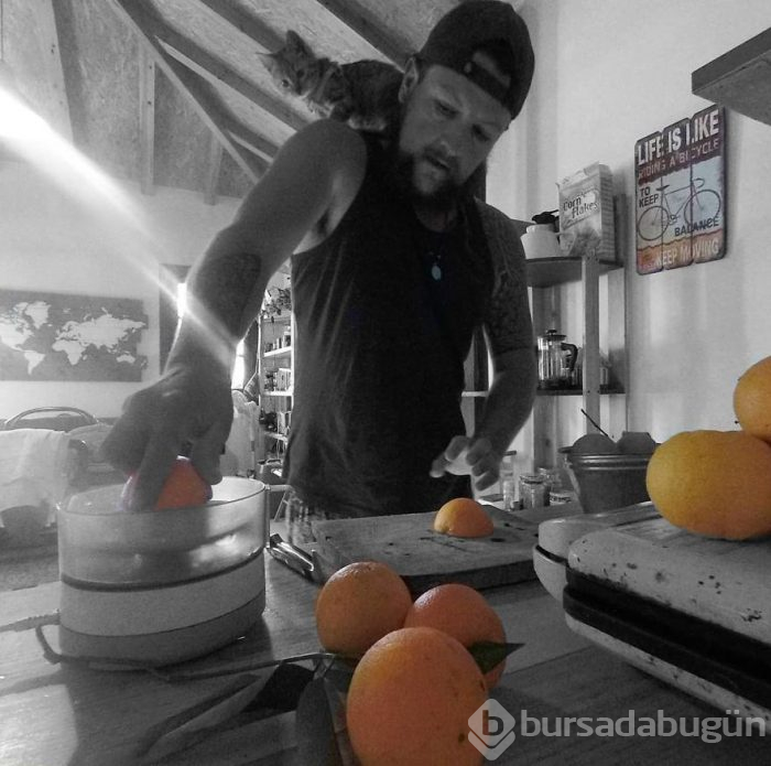 Yolda bulduğu kediyle dünya turu yaptı