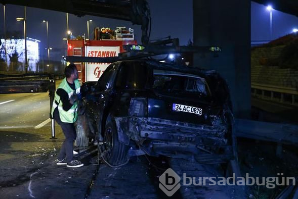 D-100'de zincirleme kaza! 20 metre ileride bu halde bulundu
