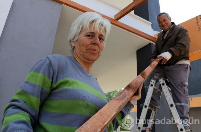 Aydınlı çift 16 yıldır inşaatta birlikte çalışıyor
