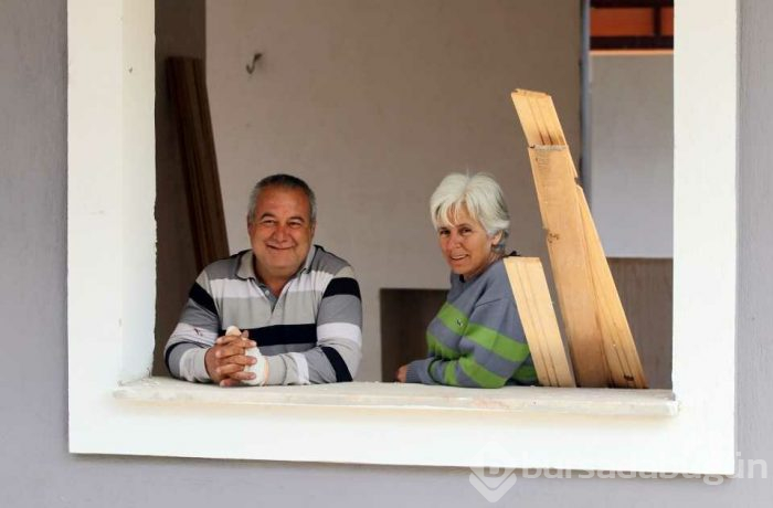 Aydınlı çift 16 yıldır inşaatta birlikte çalışıyor
