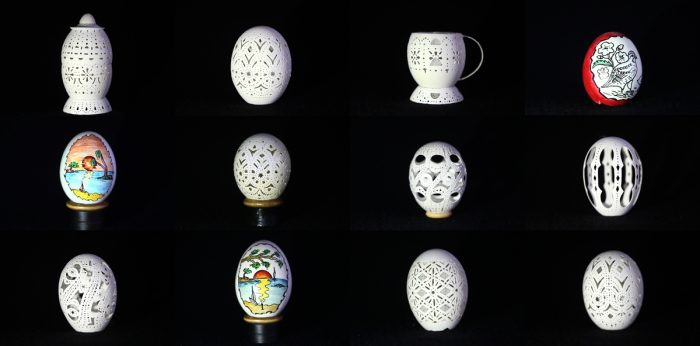  Sanat eserine dönüşen yumurta kabukları 