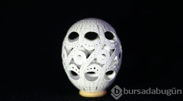  Sanat eserine dönüşen yumurta kabukları 