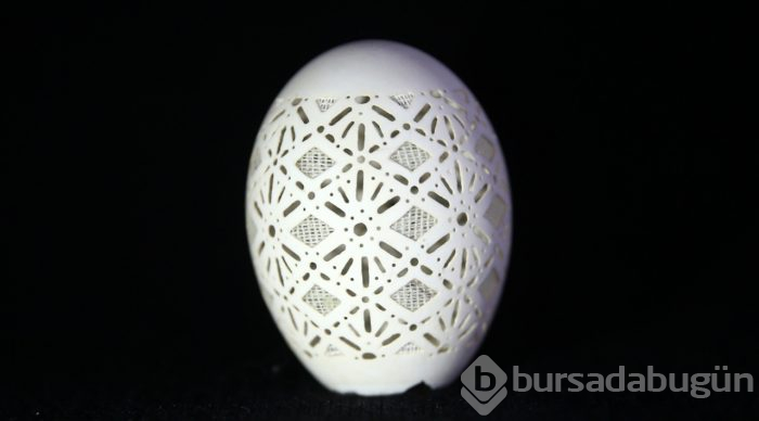  Sanat eserine dönüşen yumurta kabukları 
