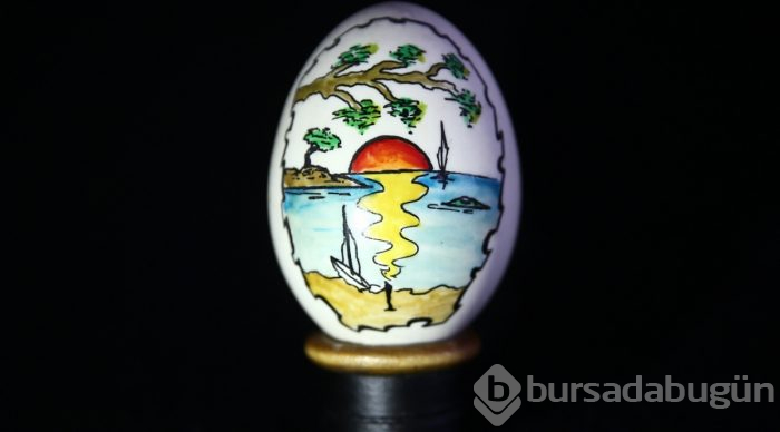  Sanat eserine dönüşen yumurta kabukları 