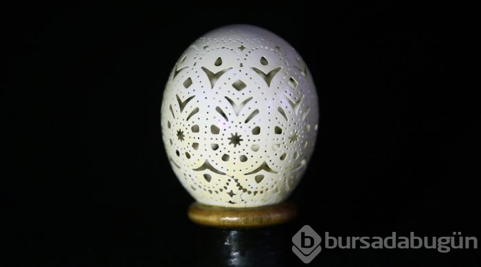  Sanat eserine dönüşen yumurta kabukları 