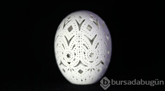  Sanat eserine dönüşen yumurta kabukları 