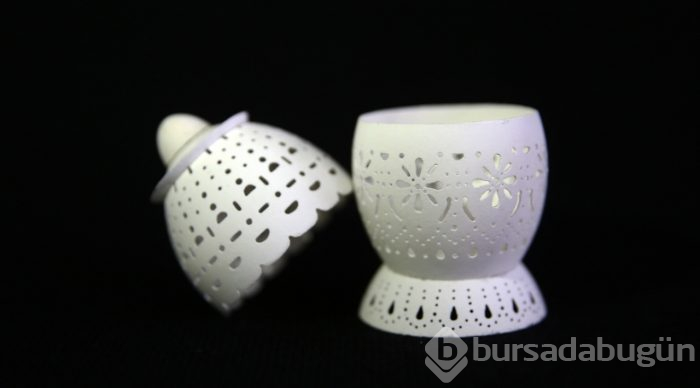  Sanat eserine dönüşen yumurta kabukları 