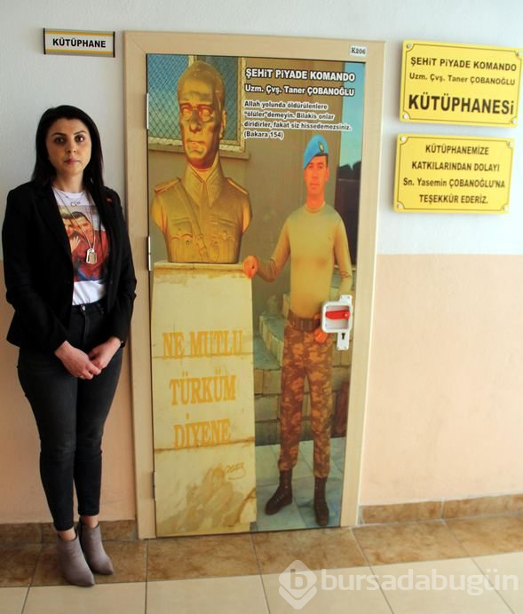  Yasemin Çobanoğlu şehit eşinin kütüphane hayalini gerçekleştirdi 