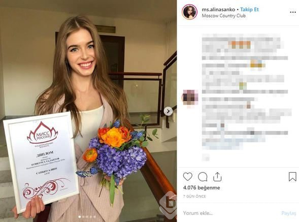 Alina Sanko, Rusya'nın en güzeli seçildi

