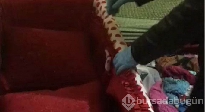  Uyuşturucuyu bebek beşiğinde gizlemişler 
