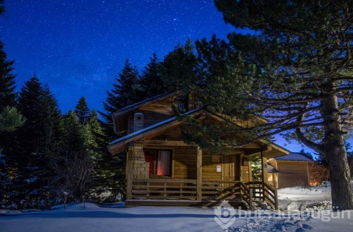 Uludağ'ın orman köşklerinde tatil keyfi