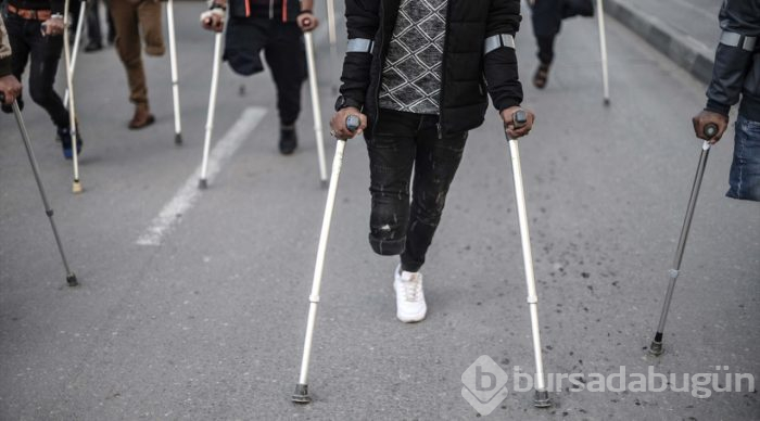 Gazzeli engellilerden protesto
