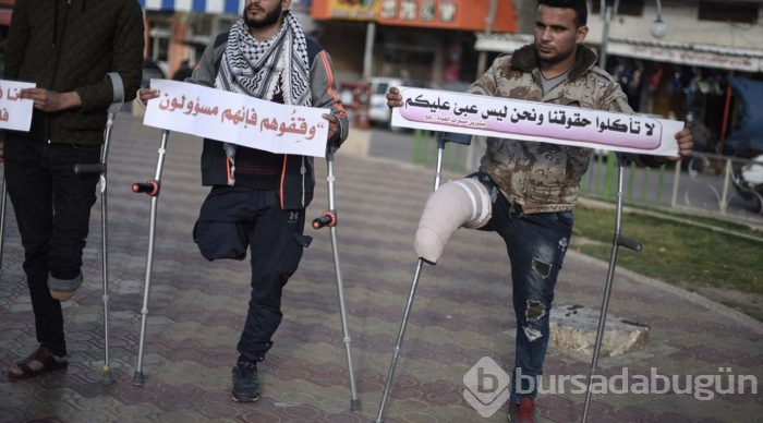 Gazzeli engellilerden protesto
