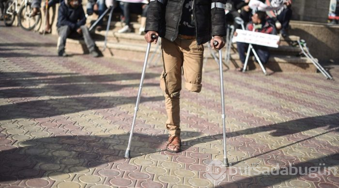 Gazzeli engellilerden protesto
