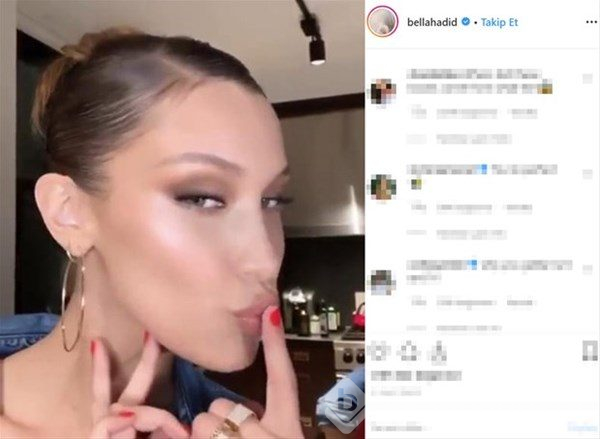 Bella Hadid`e 1 milyon beğeni...
