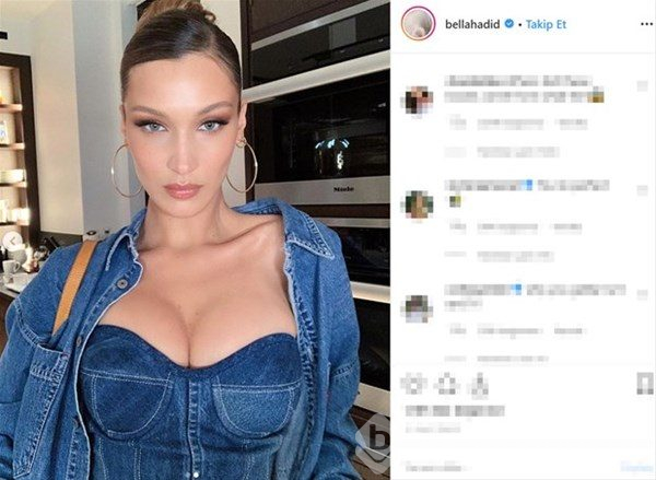 Bella Hadid`e 1 milyon beğeni...
