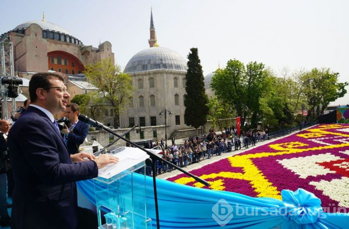  Sultanahmet'te dünyanın en büyük lale halısı 