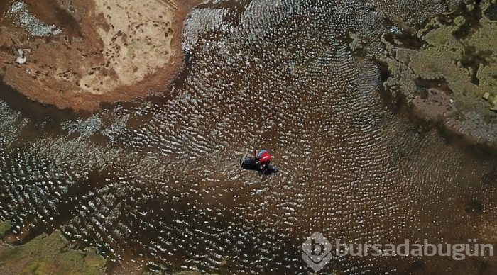  Göle dönen Amik Ovası'ndaki su seviyesi azaldı 