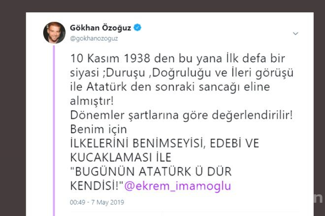 Twitter'da Ünlülerden, Ekrem İmamoğlu'na Tam Destek!