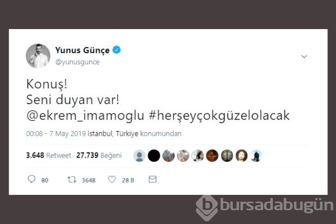 Twitter'da Ünlülerden, Ekrem İmamoğlu'na Tam Destek!