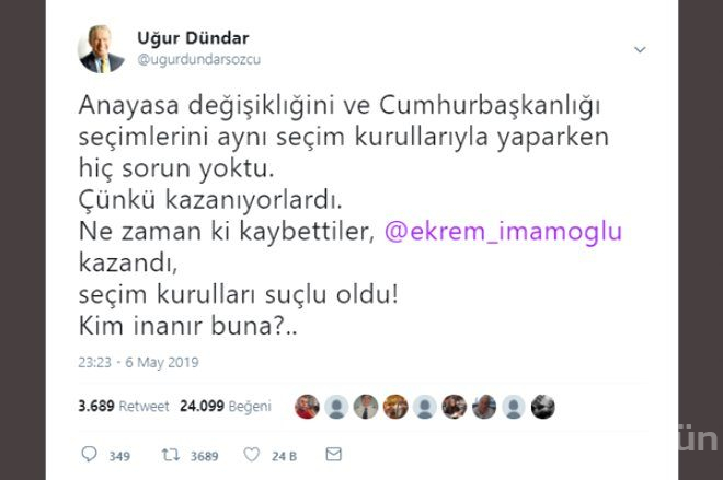 Twitter'da Ünlülerden, Ekrem İmamoğlu'na Tam Destek!