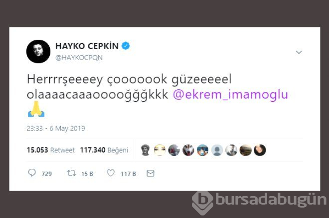 Twitter'da Ünlülerden, Ekrem İmamoğlu'na Tam Destek!
