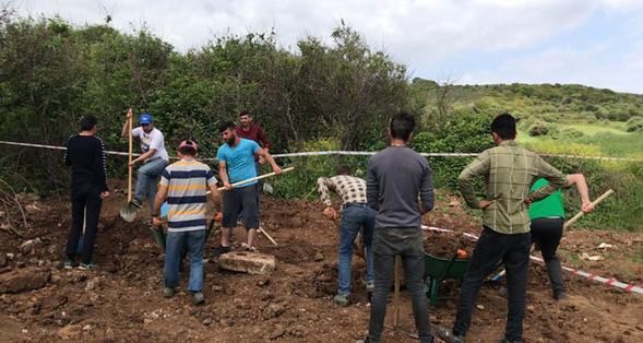  Kaçak kazı, tarihi mozaiği ortaya çıkardı! 