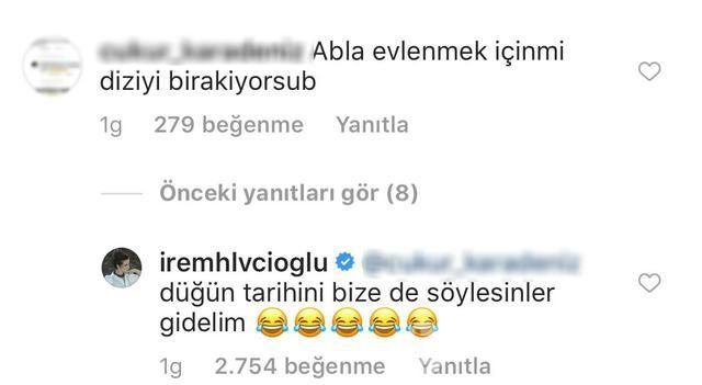 İrem Helvacıoğlu'ndan takipçisine cevap