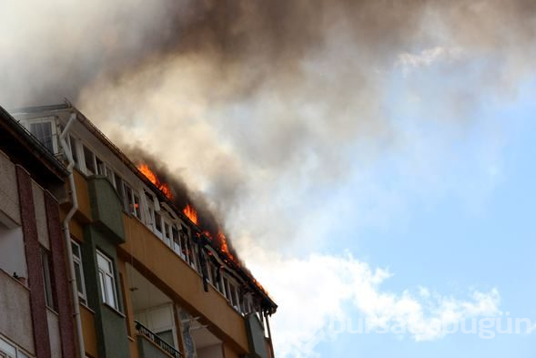 Çatı yangını 3 binaya daha sıçradı

