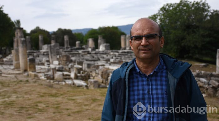 Lagina'nın sütunları ayağa kaldırılıyor

