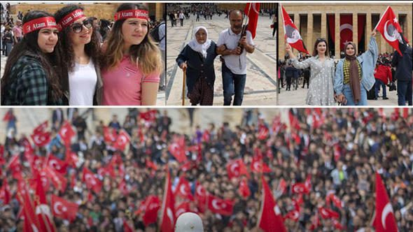 On binlerce kişi Anıtkabir'e akın etti!
