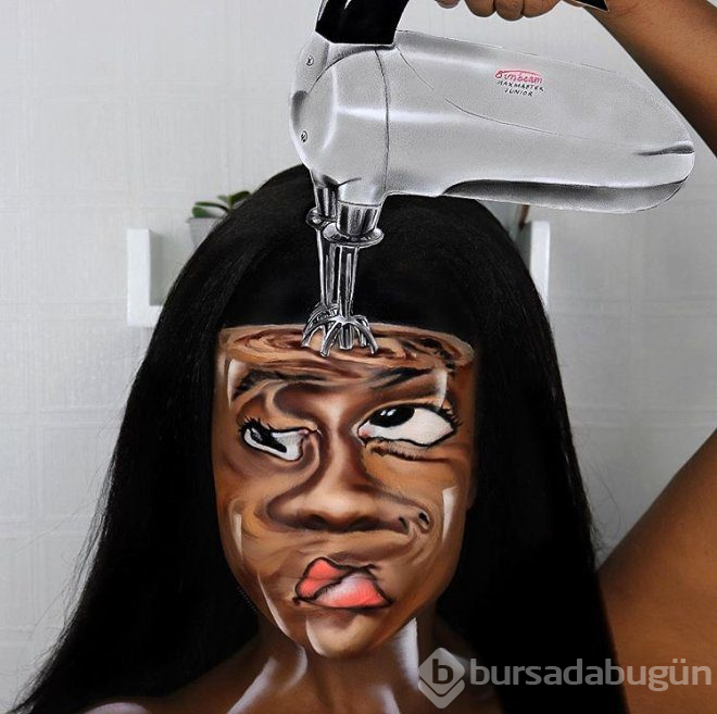 Makyaj artistinin baş döndüren illüzyonu sosyal medyayı sallıyor!